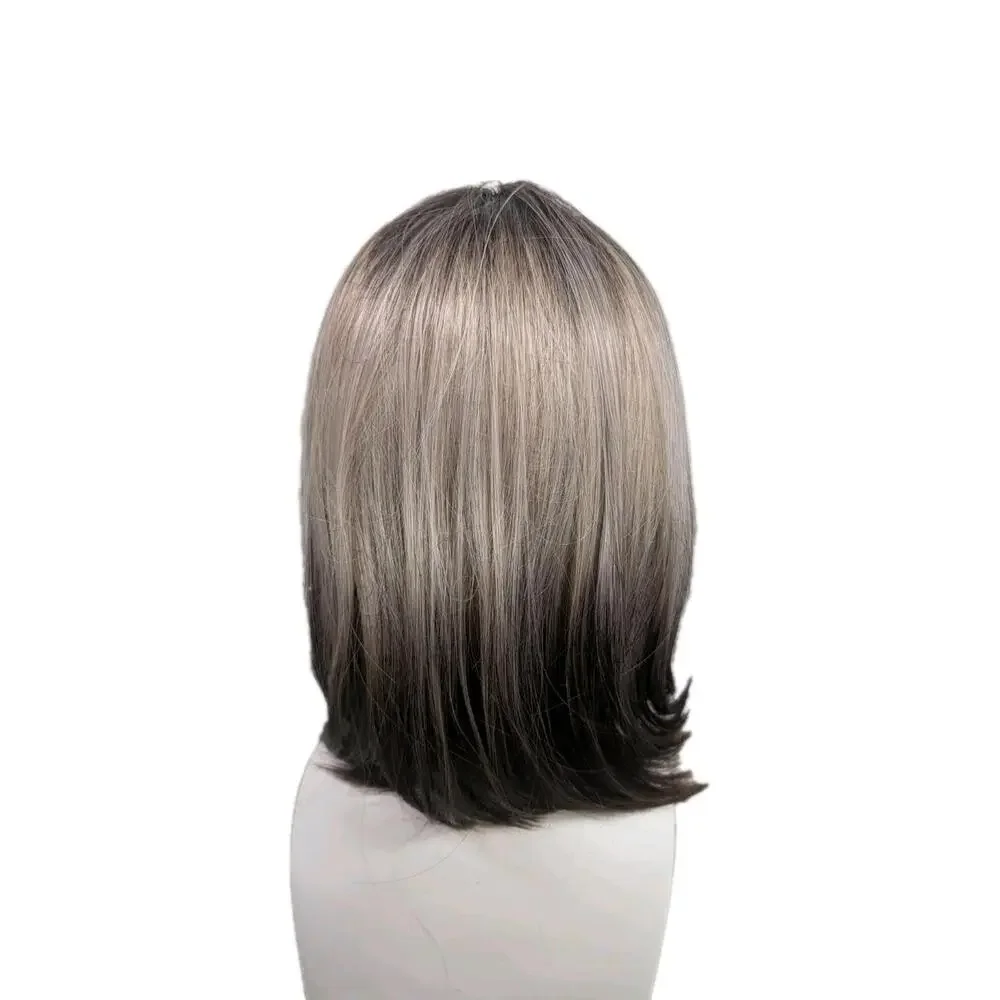 Unbranded Short Blonde‎ Browned Ombre Synthetic Wig